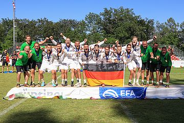 Deutsche Faustball-Nationalmannschaft der Männer ist Europameister 2022 | Bildquelle: DFBL