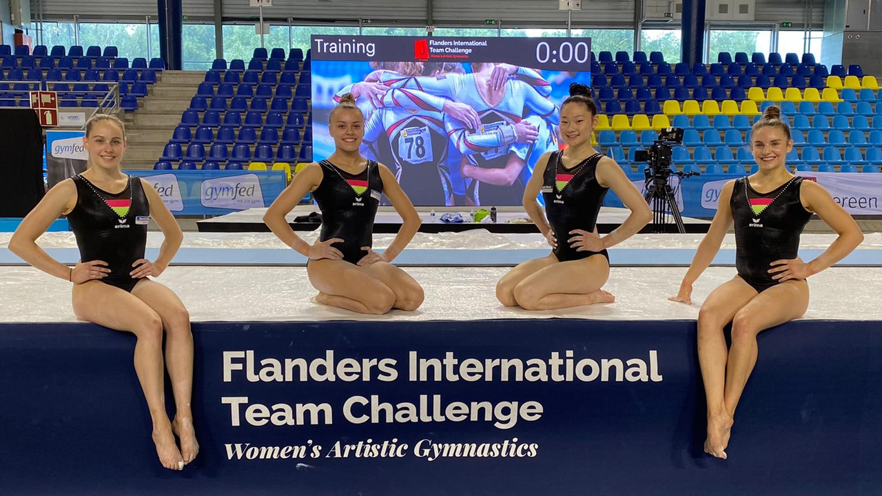 Sarah Voss, Aiyu Zhu, Emelie Petz und Emma Malewski bei der Flanders International Team Challenge | Bildquelle: DTB