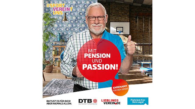 Mit Pension und Passion - Motiv #sportVEREINtuns-Kampagne | Bildquelle: Berliner Turn- und Freizeitsport-Bund