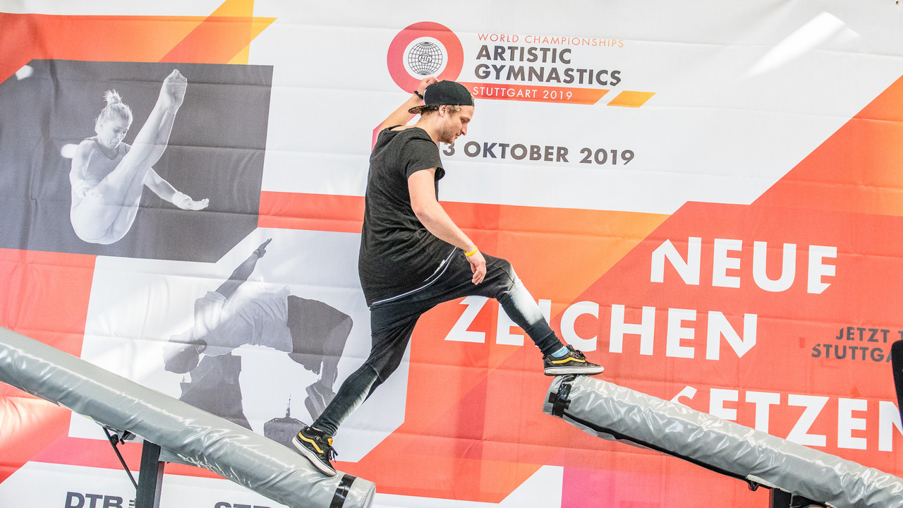 Gymnastic Warrior - ein Teil der Aktionen bei der Turn-WM 2019 in Stuttgart | Bildquelle: OK Turn-WM Stuttgart 2019