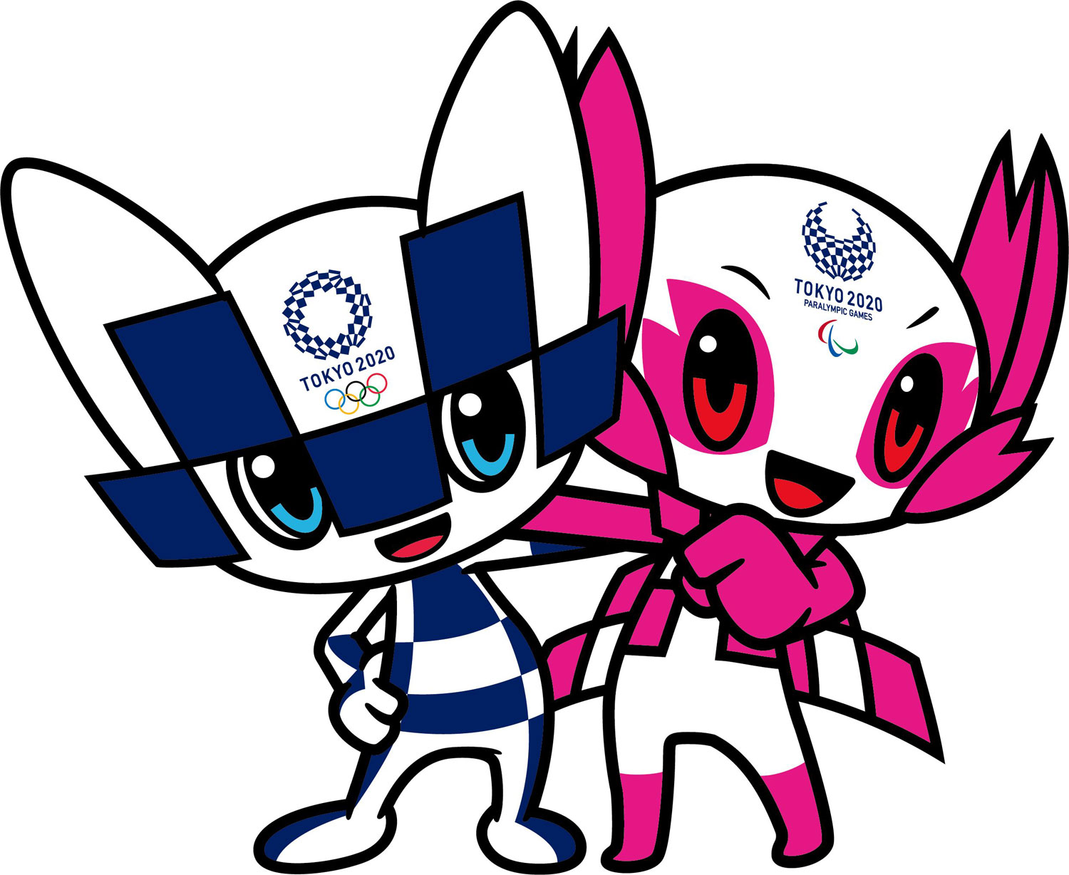 Miraitowa (l.) und Someity sind die digitalen Botschafter der Spiele 2020. Copyright: Tokyo2020